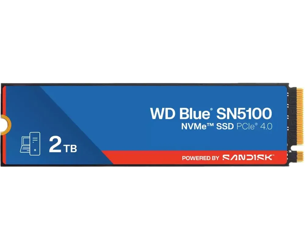 SSD Western Digital Green SN5100 (WDS200 T5 B0 E) 2 Tb, M2.2280 PC Ie 4.0, 7100 M Bs/6700 M Bs, TBW 900, 1 year