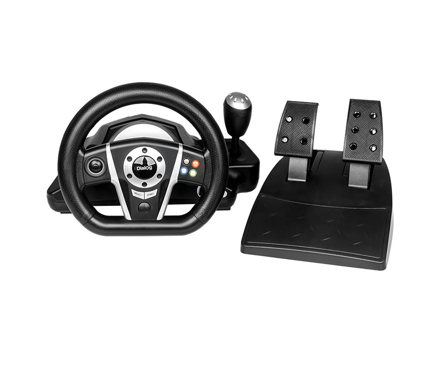 Игровой руль Dialog GW-235 VR Gran Tourismo - вибро, 2 педали+рычаг, PC USB/PS4&3/XB1&360/And(116933)