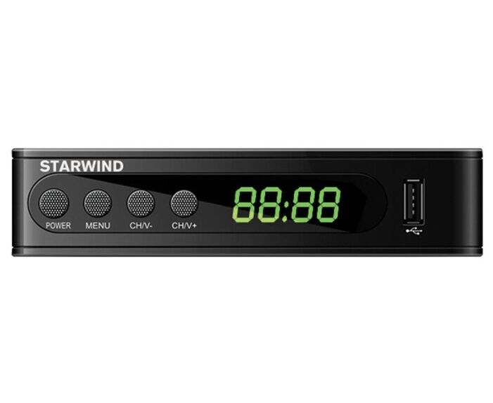 Ресивер DVB-T2 Starwind CT-200 черный DVB-T2/DVB-C/IPTV