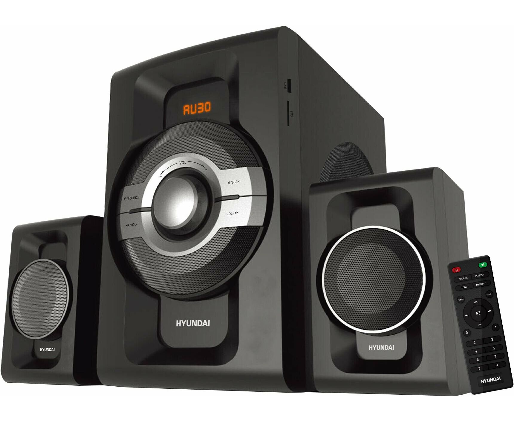 Микросистема Hyundai H-MS1403 черный