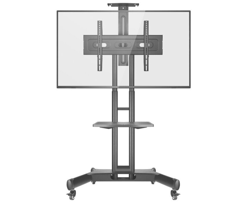 32-65" Мобильная стойка ONKRON TS1551 BLACK от 200х 200 до 400х 600 наклон 0º поворот 0º макс нагр 45,5кг Высота 1200-1500мм,