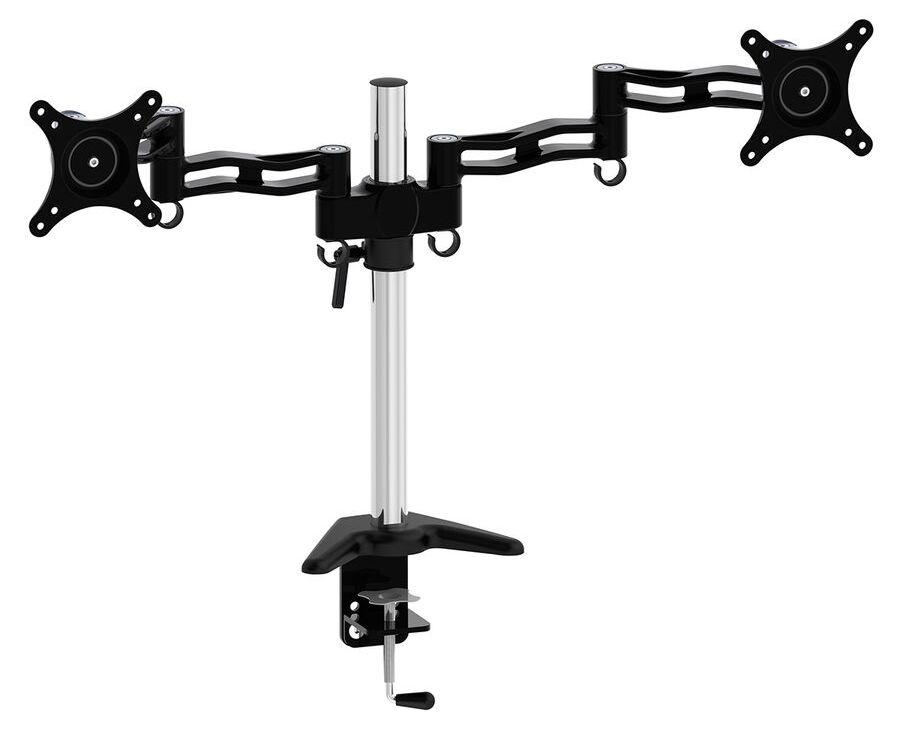 Кронштейн для мониторов Cactus CS-VM-D08-AL серебристый 13"-27" макс.8кг настольный поворот и наклон