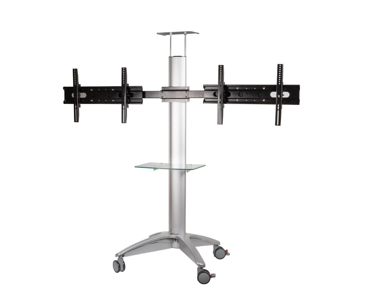 Подставка для телевизора Arm Media PT-STAND-15 серебристый 26"-55" макс.120кг напольный наклон