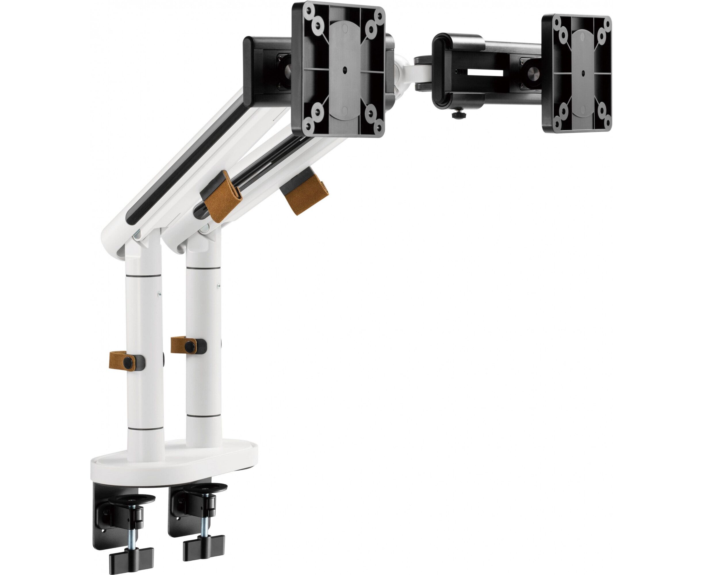 Кронштейн для мониторов Ultramounts UM727 W белый 17"-32" макс.9кг крепление к столешнице поворот и наклон