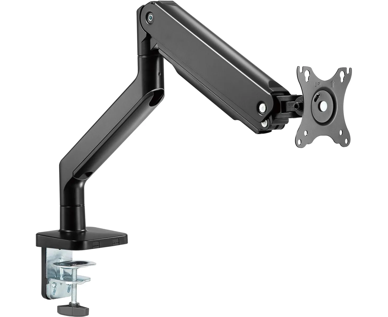 Кронштейн для мониторов Ultramounts UM 730 черный 17"-45" макс.16кг крепление к столешнице поворот и наклон