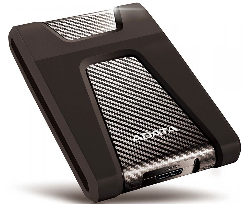 HDD ext 2.5" 2.0 TB USB3.1 ADATA Dash Drive Durable HD650, ударопрочный, чёрный (AHD650-2 TU31-CBK) Anti-shock Silicone, Scratchproof