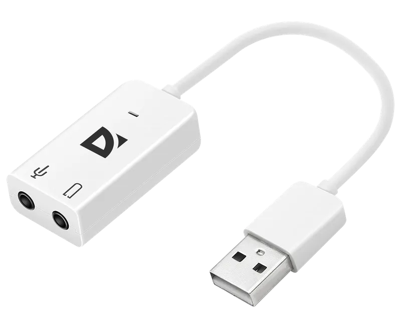 Звуковая карта внешняя Defender Audio USB 63002, 2.0, USB, Retail