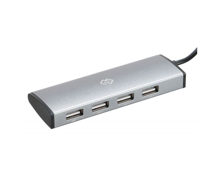 Разветвитель USB-C Digma HUB-4 U2.0-UC-DS 4порт. серебристый