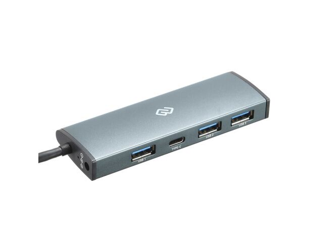 Разветвитель USB-C Digma HUB-4 U3.0-UC-G 4порт. серый
