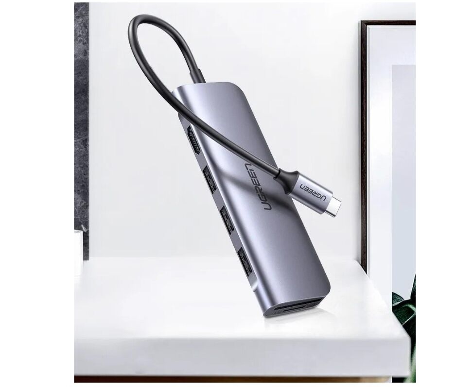 USB Hub Ugreen CM195 (70411) серый космос