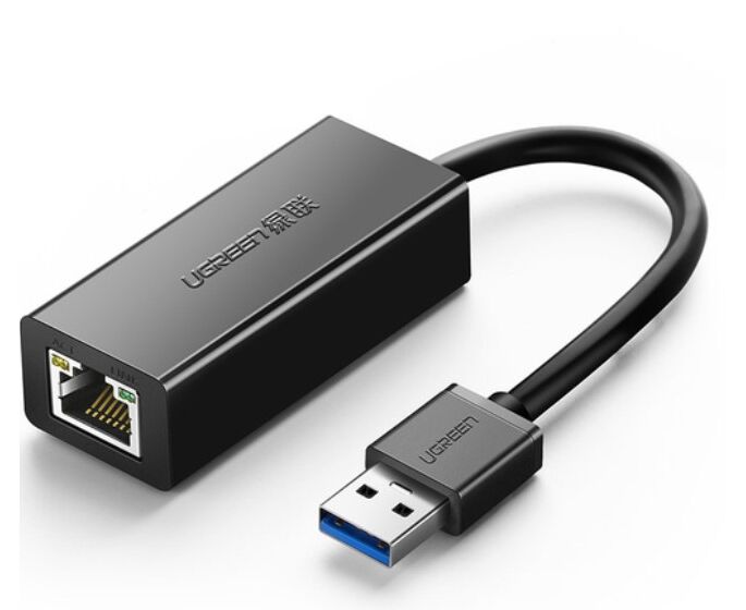 Адаптер U Green CR111 (20256) USB 3.0 Gigabit Ethernet Adapter черный