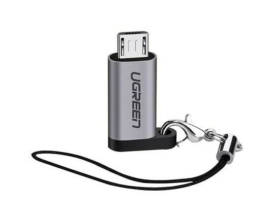 Адаптер UGREEN US282 50590 USB-C Female to Micro USB Male Adapter Gray