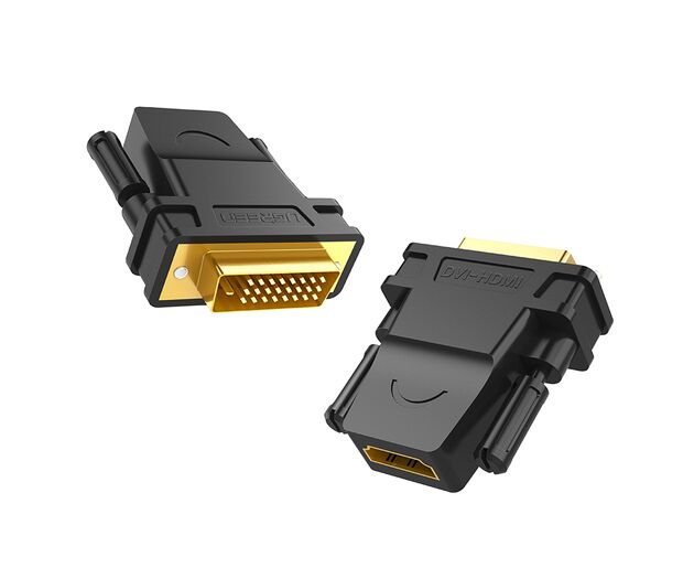 Адаптер U Green 20124 DVI 24+1 Male to HDMI Female черный