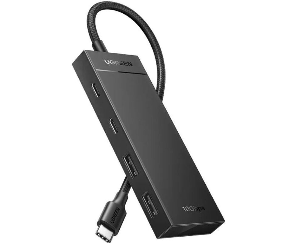 Хаб UGREEN CM806 (35583) USB-C To 2x USB-A + 2x USB-C HUB without PD Black