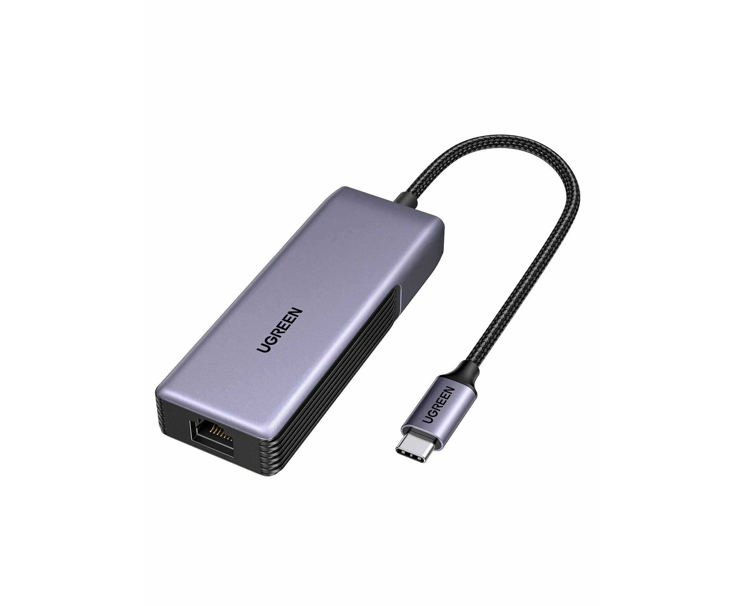 Адаптер UGREEN CM848 (35921) USB-C to RJ45 5 Gb E Adapter серый космос