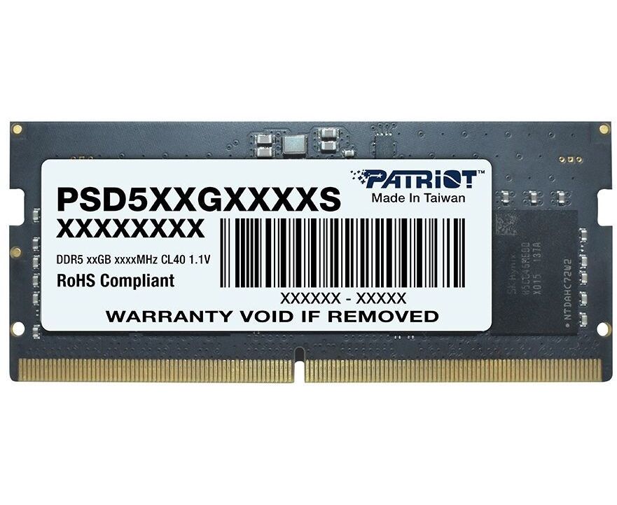 ОЗУ Patriot CL40 (PSD58 G480041 S) DDR5 8 Gb 4800 M Hz RTL PC5-38400 SO-DIMM 260-pin 1.1 В single rank