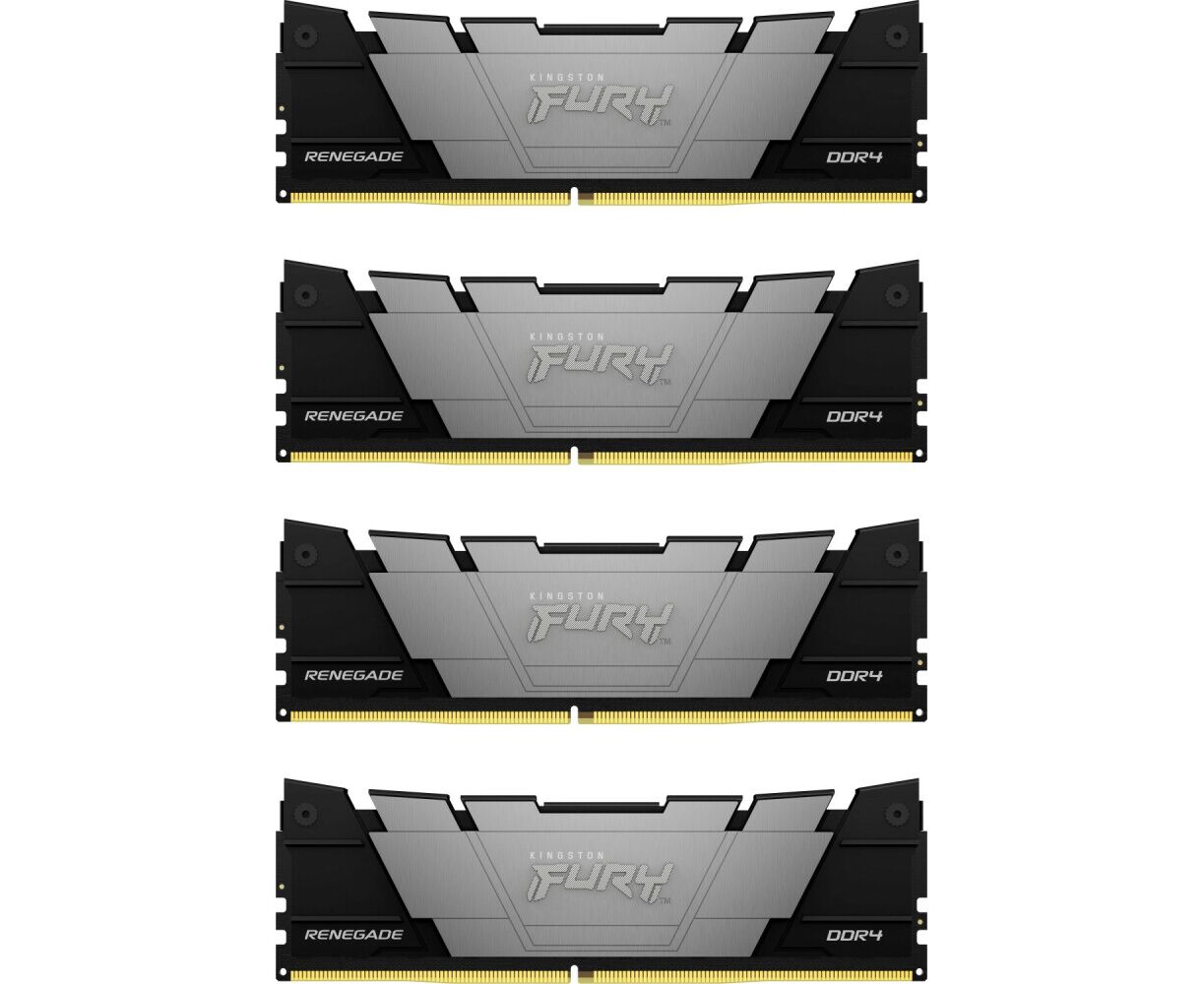 ОЗУ Kingston Fury Renegade Black KF432 C16 RB12 K4/64 64 GB3200 MT/s DDR4 CL16 DIMM (Kit of4)1 Gx8