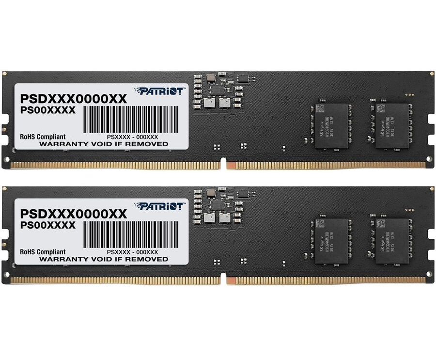 ОЗУ Patriot Signature (PSD516 G4800 K) DDR5 2x8 Gb 4800 M Hz RTL PC5-38400 CL40 DIMM ECC 288-pin 1.1 В