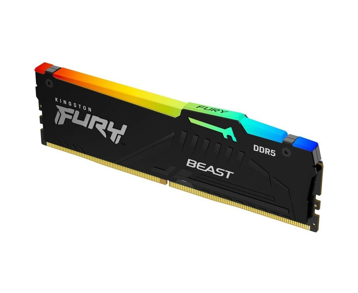 ОЗУ Kingston Fury Beast Black RGB (KF552 C40 BBA-8) DDR5 DIMM 8 Gb, 5200 M Hz, CL40, 1.25 V