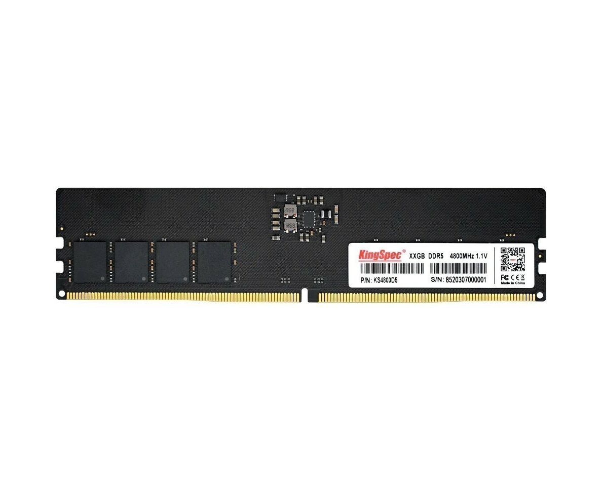 ОЗУ Kingspec KS4800 D5 P11016 G DDR5 16 GB 4800 M Hz RTL PC5-38400 CL40 DIMM 288-pin 1.1 В single rank Ret