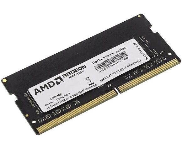 ОЗУ AMD Radeon R7 Performance Series (R744 G2400 S1 S-U) DDR4 4 Gb 2400 M Hz RTL PC4-19200 CL16 SO-DIMM 260-pin 1.2 В
