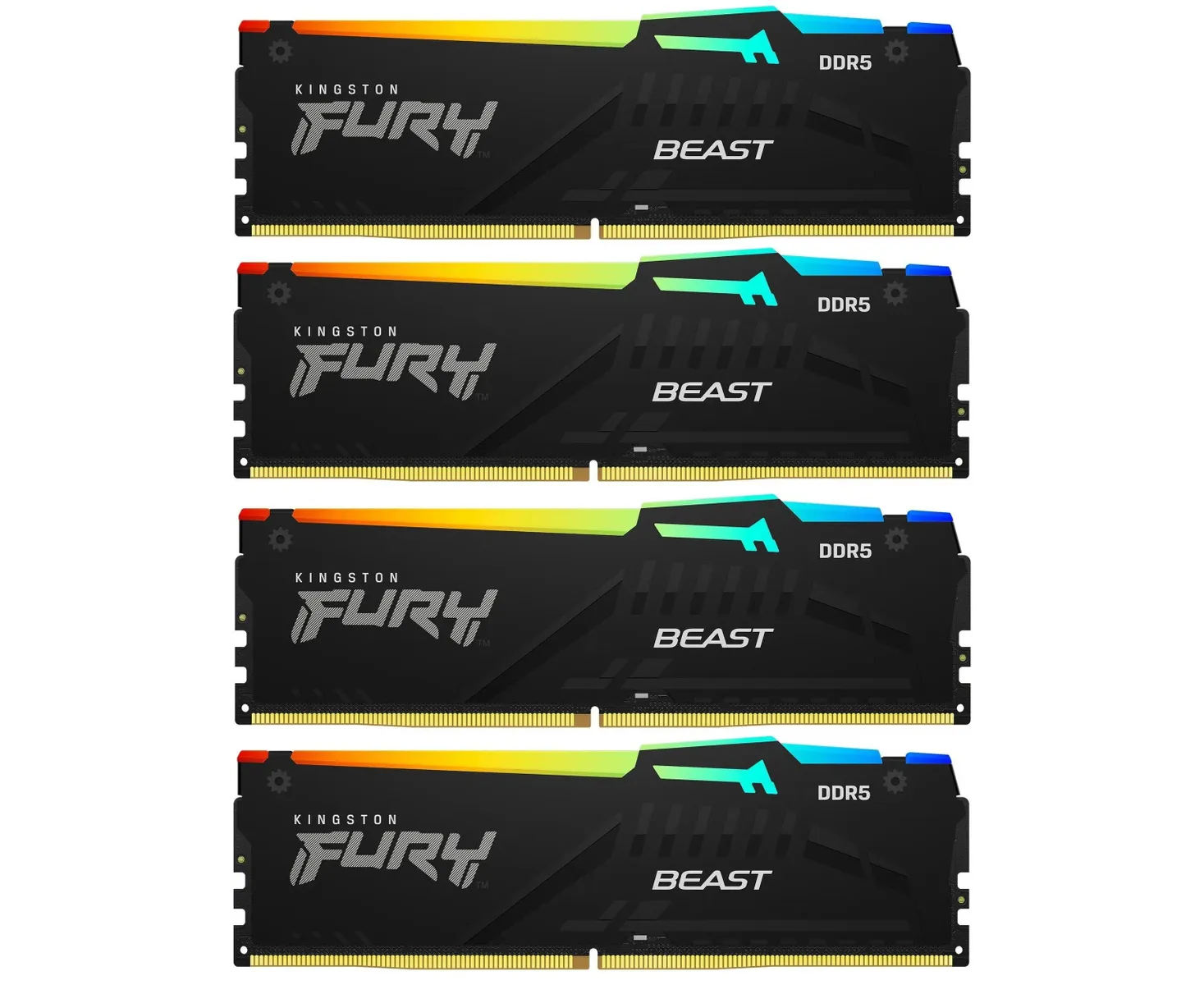ОЗУ Kingston Fury Beast KF552 C40 BBAK4-64 DDR5 - 4x 16 ГБ 5200 МГц, DIMM, Ret