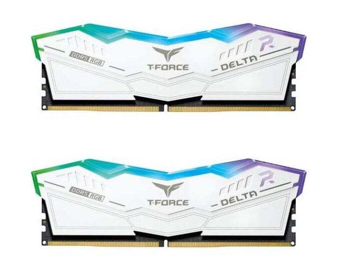 ОЗУ TEAMGROUP T-Force Delta RGB 32 GB (FF4 D532 G6600 HC34 DC01) (2x16 GB) DDR5 6600 M Hz CL34 (34-40-40-84) 1.4 V / White