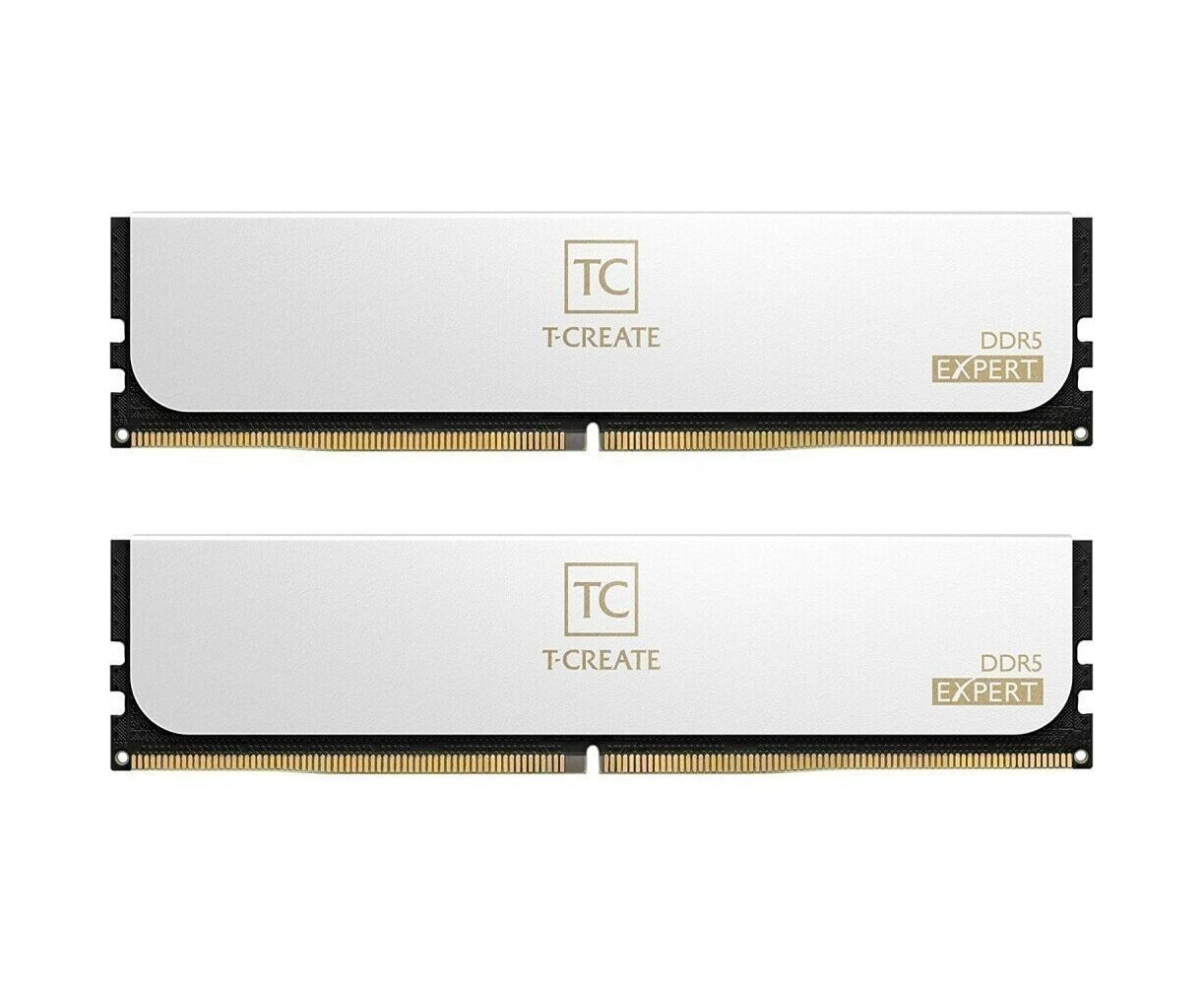 ОЗУ TEAMGROUP T-Create Expert 32 GB (CTCWD532 G6400 HC32 ADC01) (2x16 GB) DDR5 6400 M Hz CL32 (32-39-39-84) 1.35 V / White