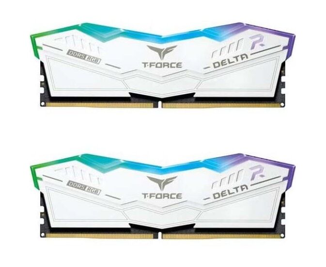 ОЗУ TEAMGROUP T-Force Delta RGB 32 GB (FF4 D532 G6000 HC38 ADC01) (2x16 GB) DDR5 6000 M Hz CL38 (38-38-38-78) 1.25 V / White