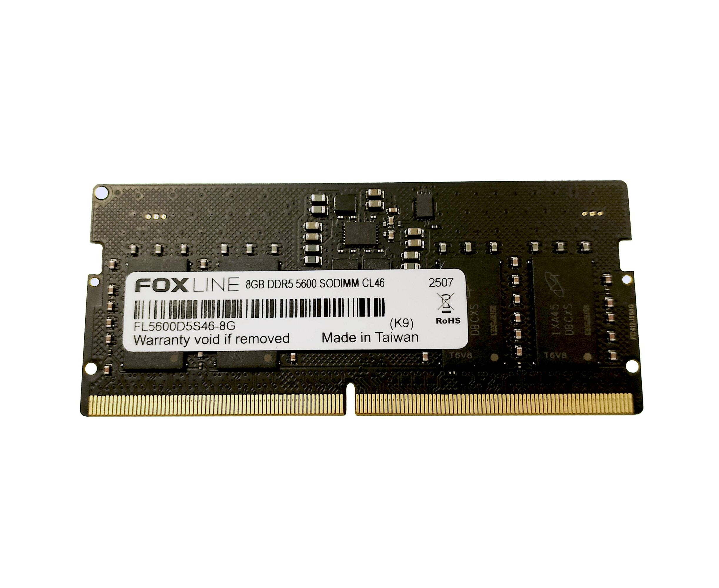 ОЗУ Foxline FL5600 D5 S46-8 G SODIMM 8 GB 5600 DDR5 CL 46