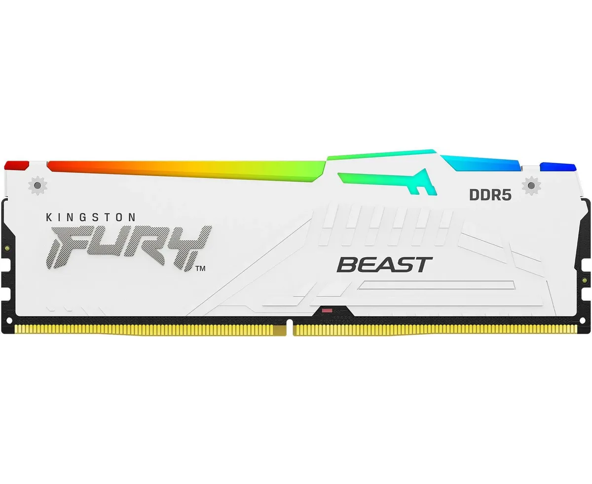 ОЗУ Kingston Fury Beast KF556 C40 BWA-32 DDR5 - 1x 32 ГБ 5600 МГц, DIMM, White, Ret