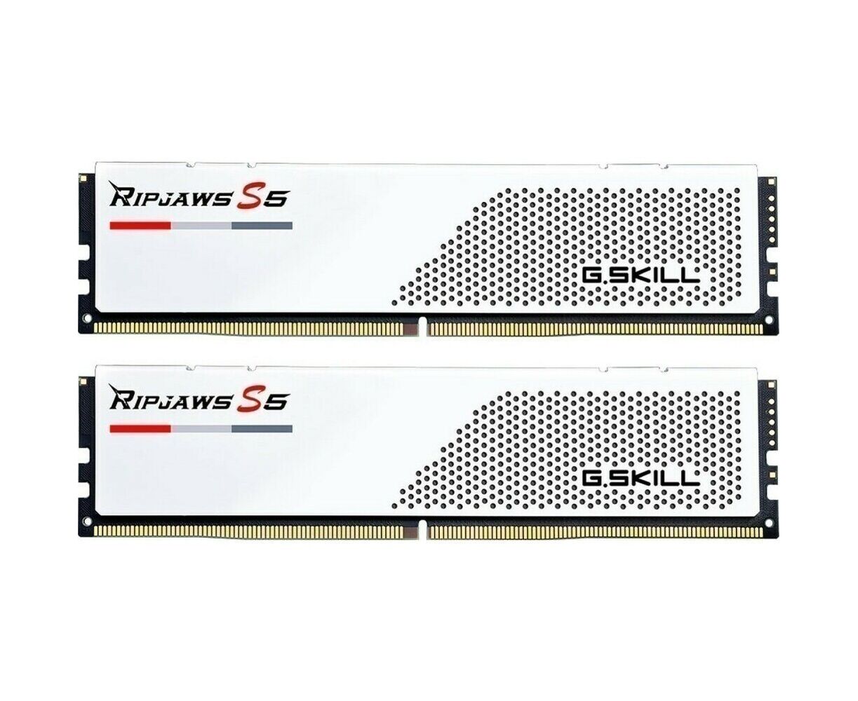 ОЗУ G.SKILL Ripjaws S5 64 GB (F5-6000 J3040 G32 GX2-RS5 W) (2x32 GB) DDR5 6000 M Hz CL30 (30-40-40-96) 1.4 V / White