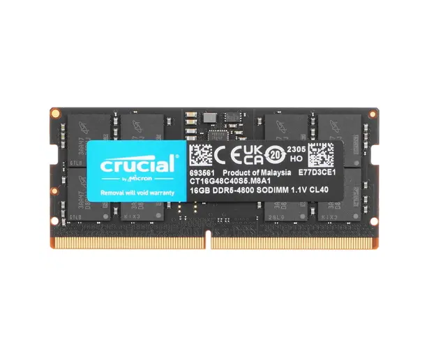 ОЗУ Crucial CT16 G48 C40 S5 DDR5 16 Gb 4800 M Hz CL40 SO-DIMM