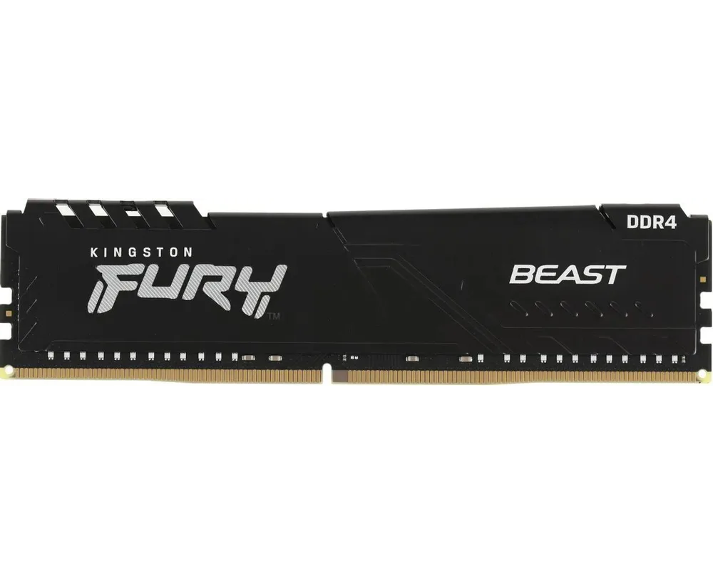ОЗУ Kingston Fury Beast Black KF432 C16 BB1/16 WP 16 GB 3200 MT/s DDR4 CL16 DIMM 1 Gx8