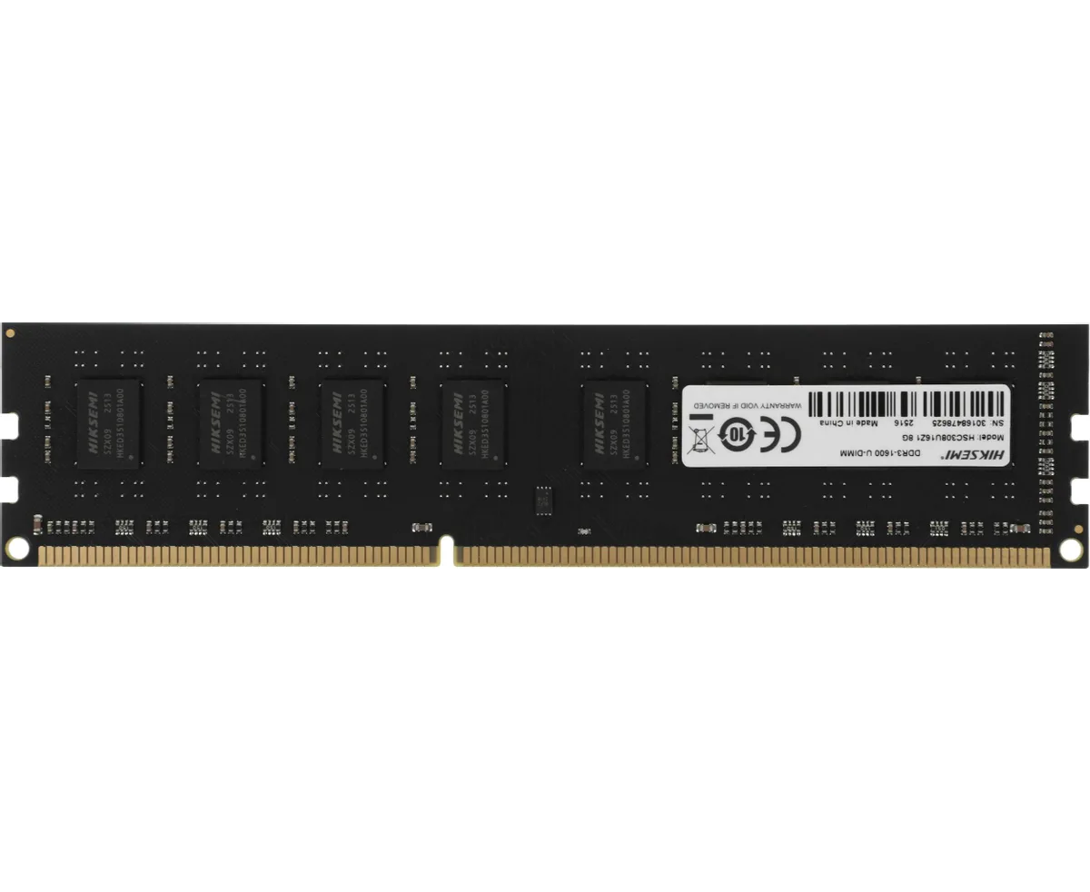 ОЗУ Hikvision HSC308 U16 Z1/8 G Hiksemi DDR3 - 1x 8 ГБ 1600 МГц, DIMM, Ret