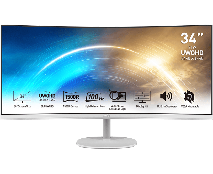 Монитор MSI Pro MP341 CQW (9 S6-3 PB2 CT-025) White