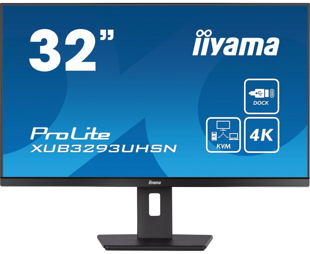 Монитор Iiyama XUB3293 UHSN-B5 черный 31.5" IPS LED 4ms 16:9 HDMI M/M матовая HAS 1000:1 350cd 178гр/178гр 3840x2160 60 Hz DP 4 K USB 9.9кг