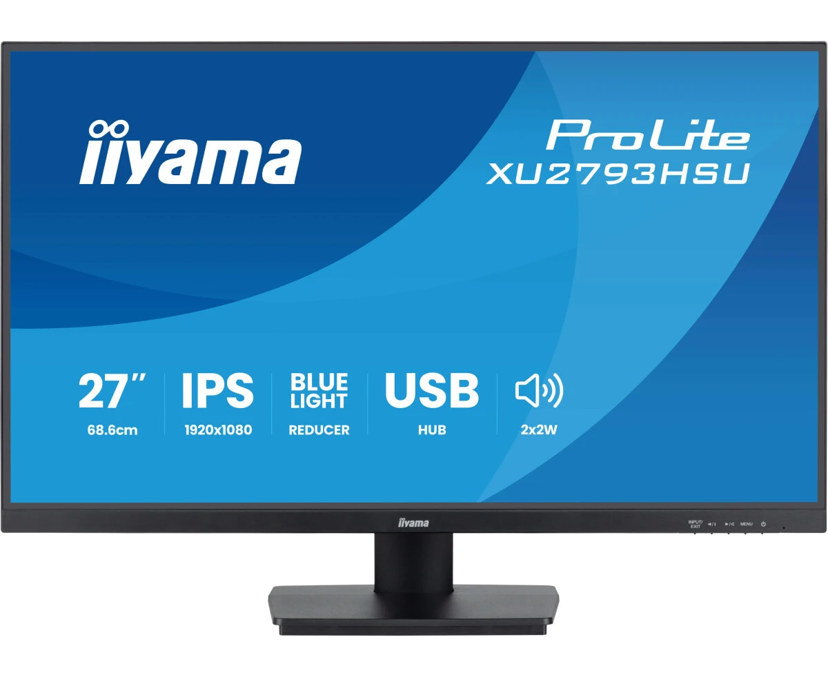 Монитор Iiyama Pro Lite XU2793 HSU-B7 черный IPS LED 1ms 16:9 HDMI M/M матовая 250cd 178гр/178гр 1920x1080 100 Hz DP FHD USB 3.8кг