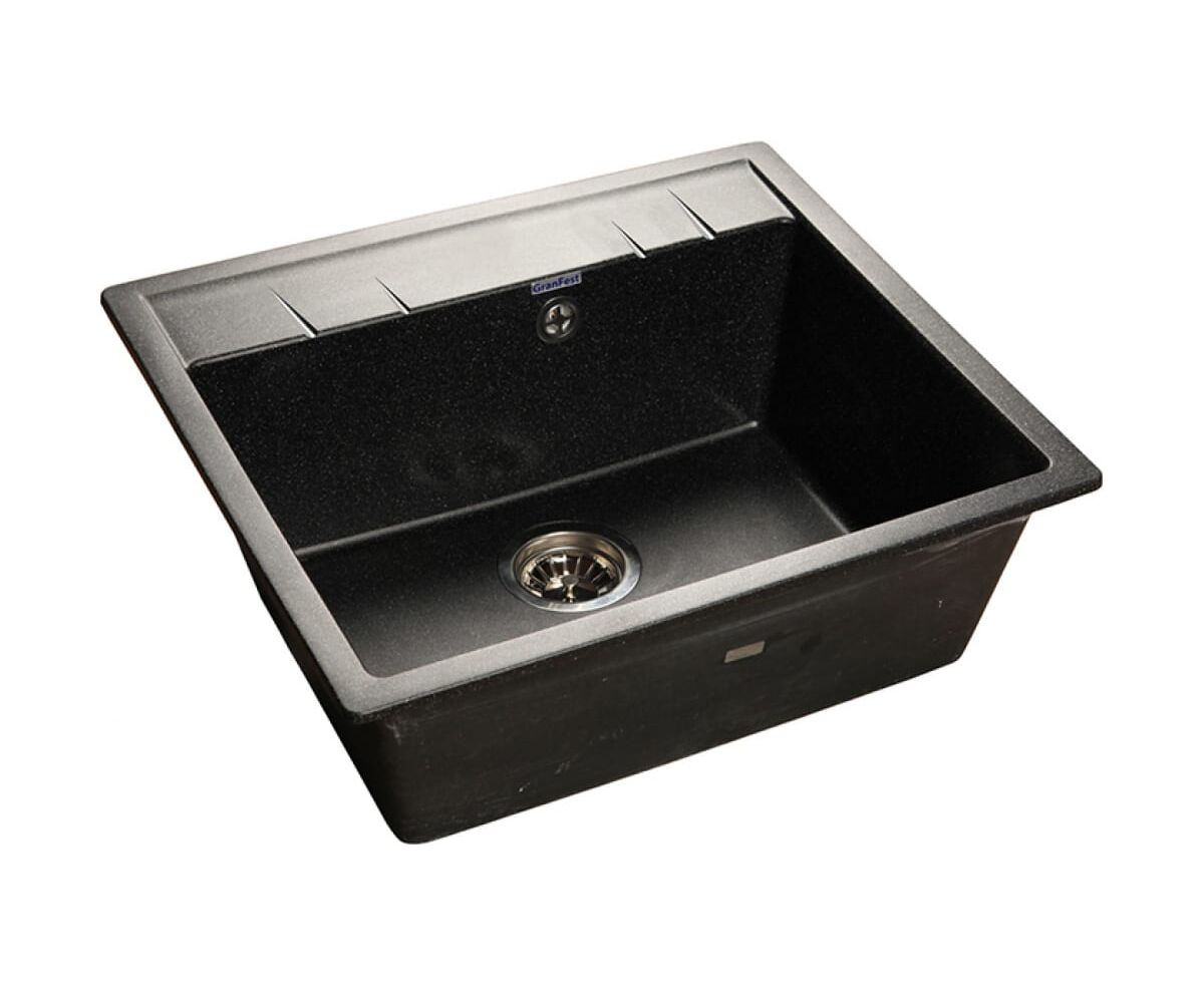 Мойка Gran Fest Quadro GF-Q-561 мрамор, черный