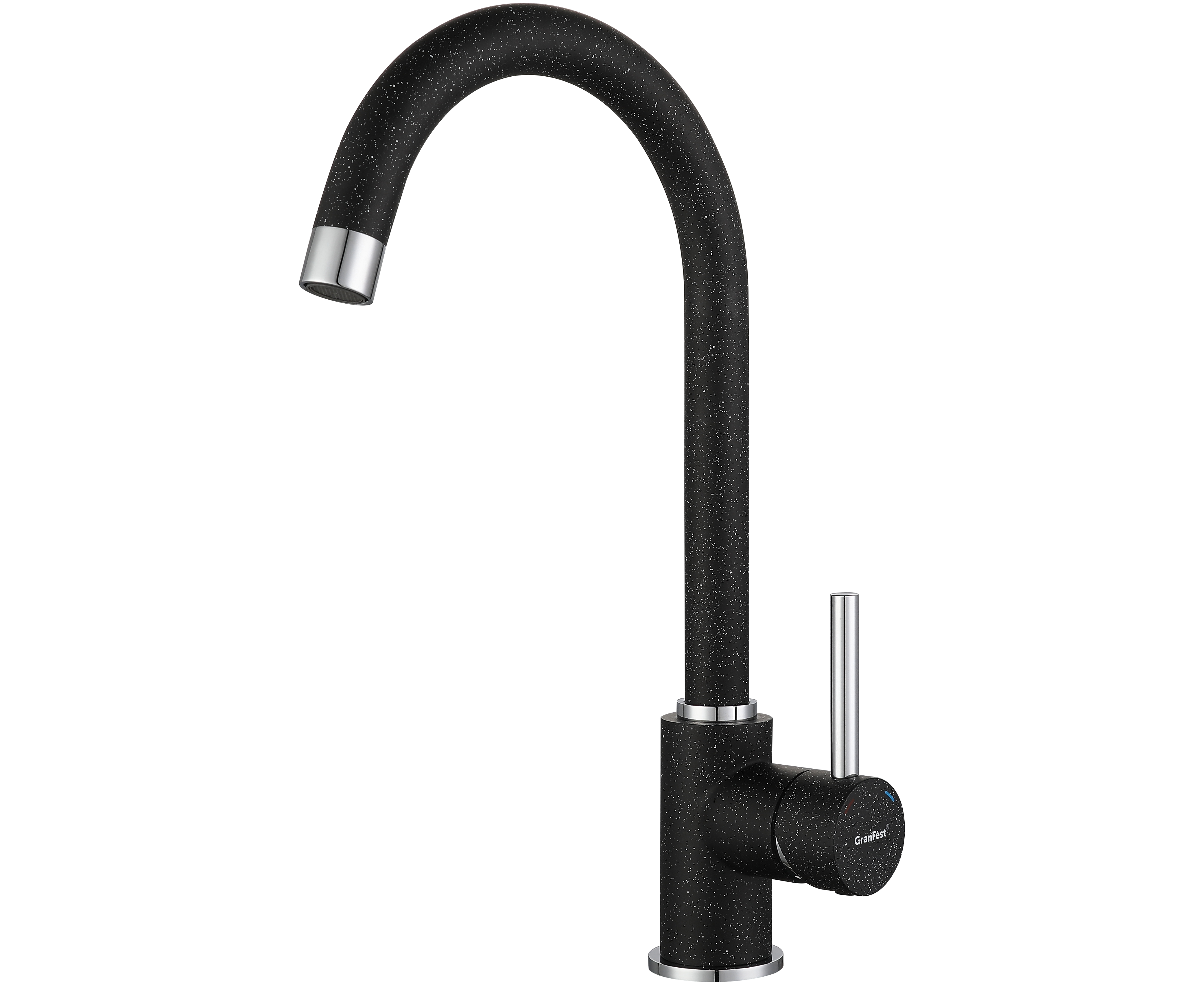 Смеситель Gran Fest 3650 мрамор/черный