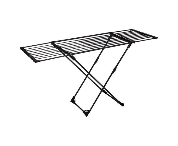 Сушилка для белья Laima Home 700469 Duo Sliding Black раскладная 3 зоны сушки, 20 метров