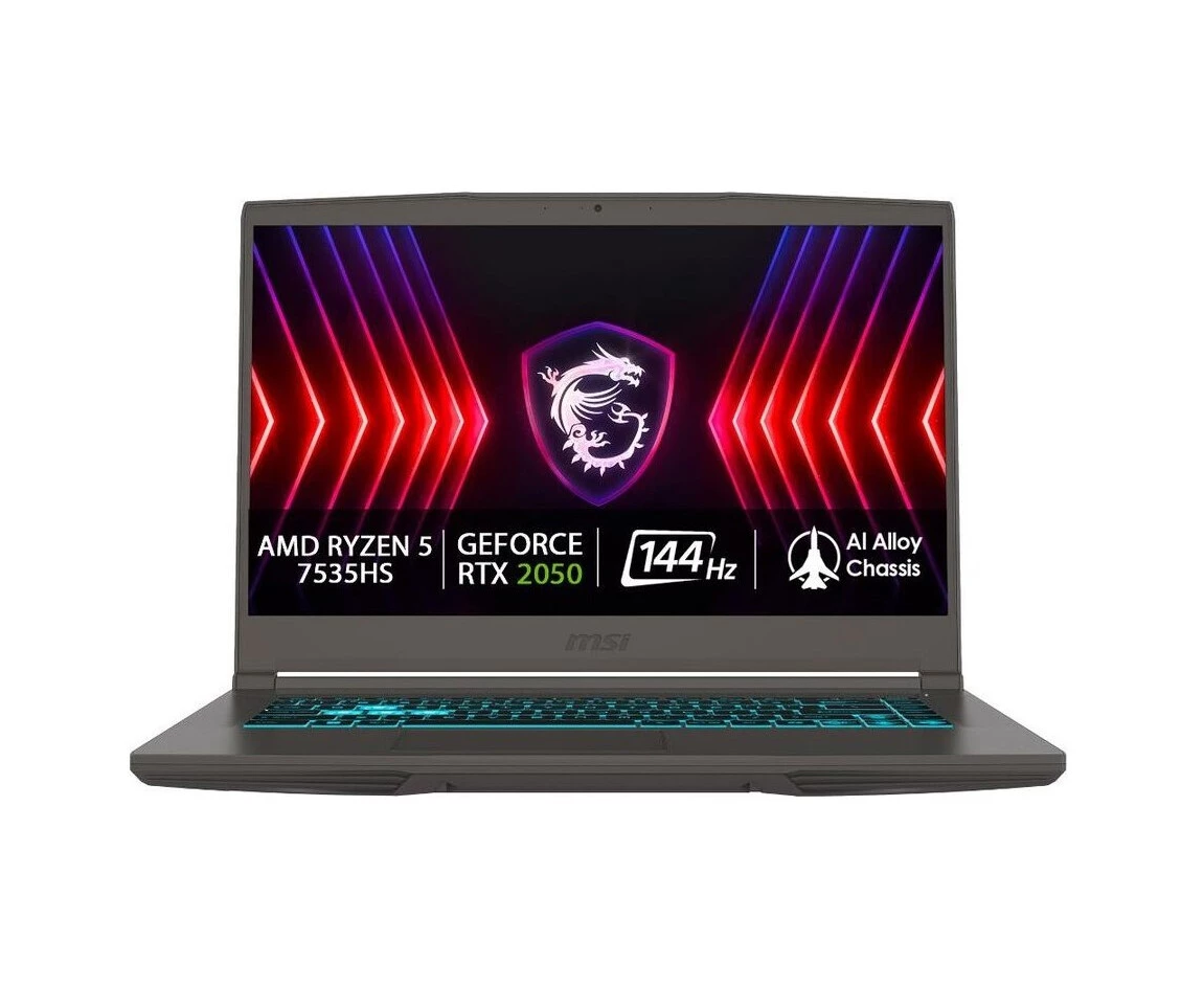 Ноутбук MSI Thin A15 B7 UC-405 XRU 15.6" FHD IPS/AMD Ryzen 5 7535 HS/16 GB (8 G Bx2)/SSD 1 TB NV Me PC Ie/RTX3050-4 GB/DOS (Non-OS)/Gray