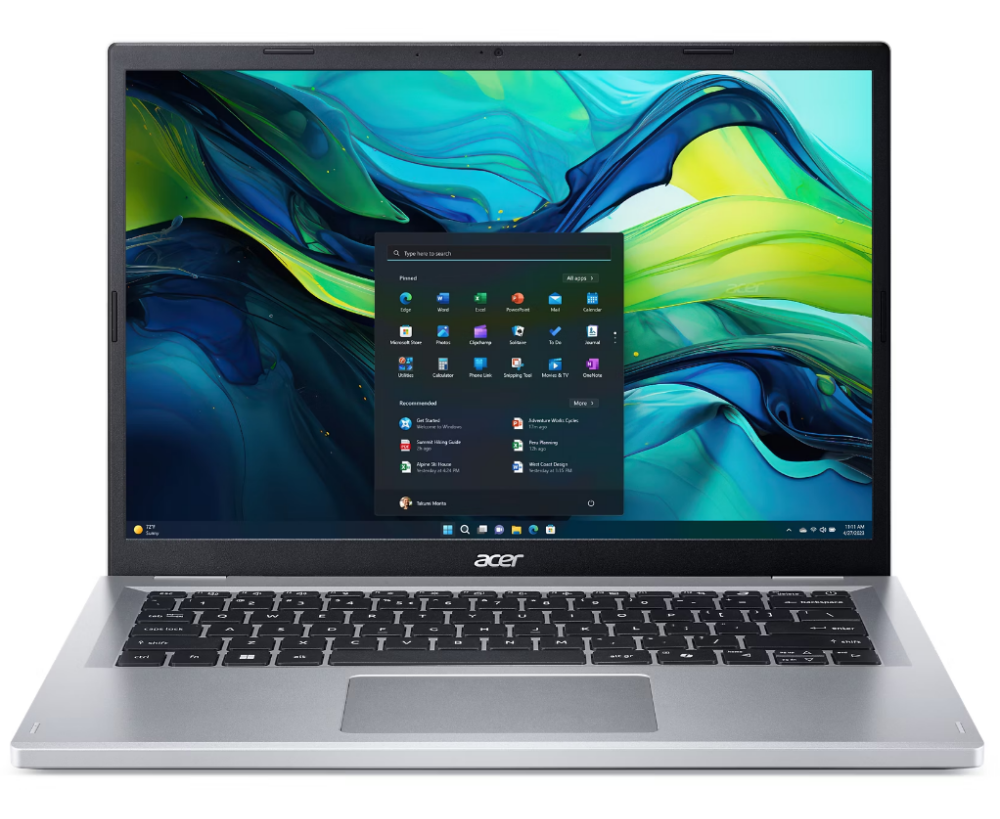 Ноутбук Acer Aspire AG14-21 P-R4 XC (NX.KXDCD.008) 14"(1920x1200 (матовый) IPS)/AMD Ryzen 3 7320 U(2.4 Ghz)/8192 Mb/256 PCISSD Gb/no DVD/Int:UMA