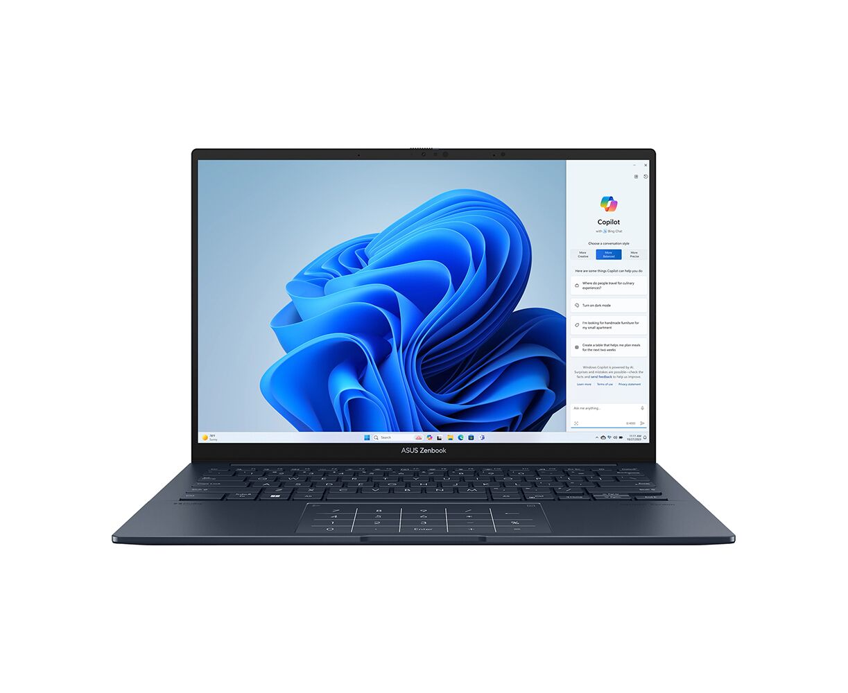 Ноутбук ASUS UX3405 CA-PP188 (90 NB14 W1-M009 N0) 14"(2880x1800 OLED 16 10)/Intel Core Ultra 9 285 H(2.9 Ghz)/16384 Mb/1024 SSD Gb/no DVD/Int Intel Arc graphics