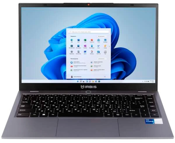 Ноутбук IRBIS Groovy Book 14 (14 NBP1001) Core I5-1240 P, 16 GB+512 GB NVME SSD,14"LCD 1920*1080 IPS , AX101 WIFI, Front camera: 2 MP, TPM2.0, 7.6 V