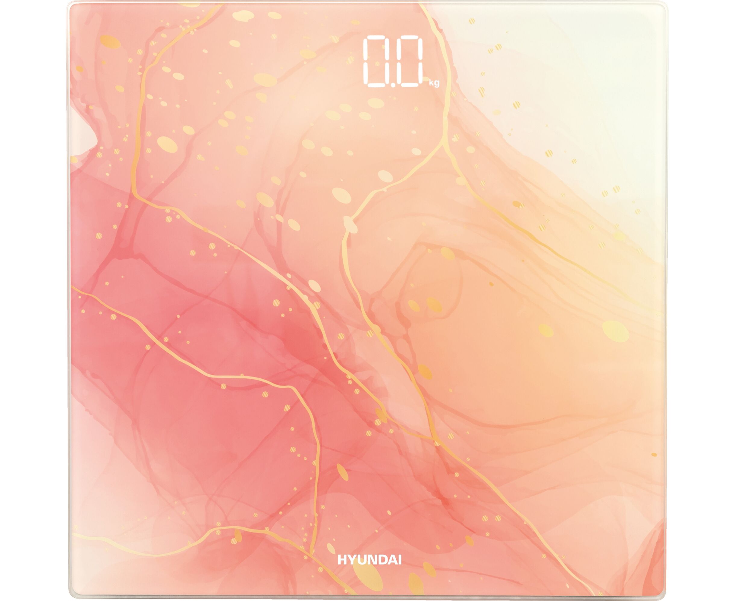 Весы напольные Hyundai H-BS03951 розовый/белый