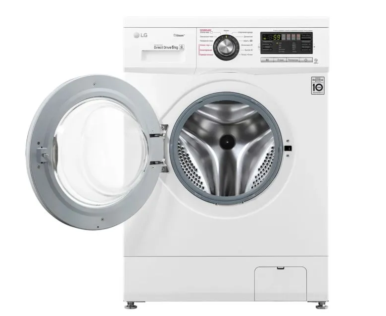 Стиральная машина LG F1296 NDS1 белая 60x85x44см 1200 об/мин 6кг