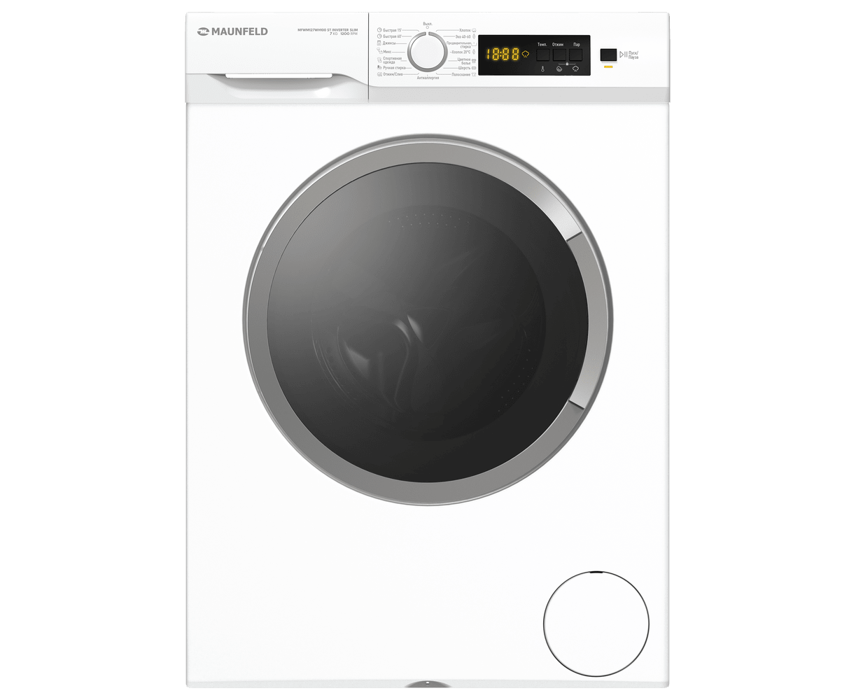 Стиральная машина MAUNFELD MFWM127 WH100 ST Inverter Slim