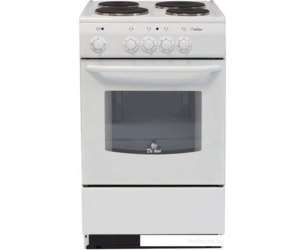 Плита De Luxe 5004.12э белый эмаль