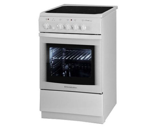 Плита электрическая De Luxe 506004.04эс белый стеклокерамика, 85x50x60см, 4 конфорки духовка 54 л, класс А